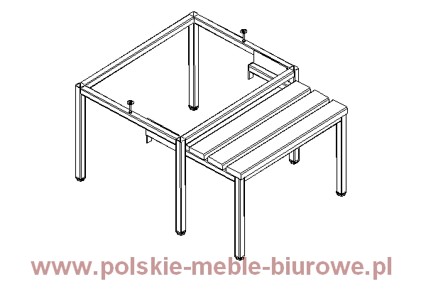 szafka metalowa- podstawa z ławką wysuwaną